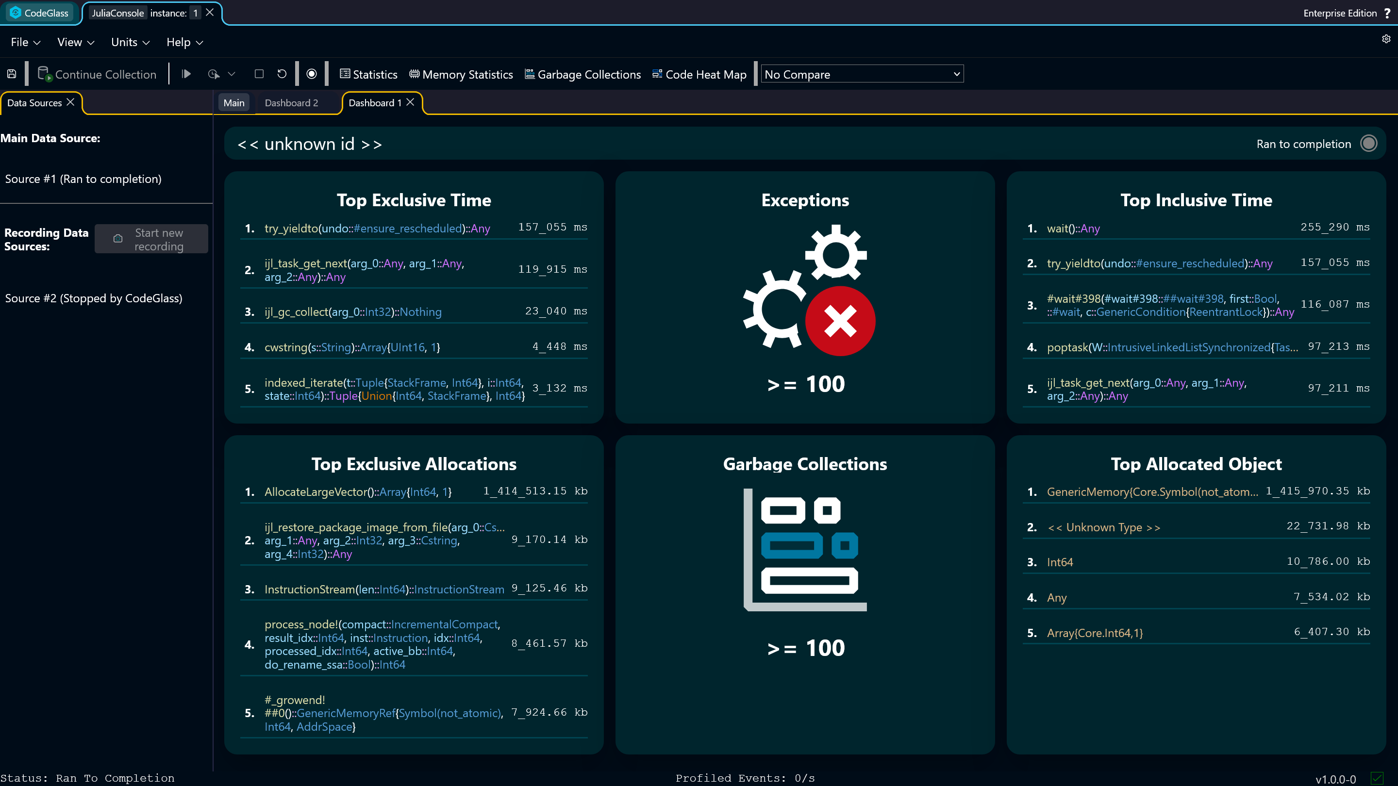 Dashboard main