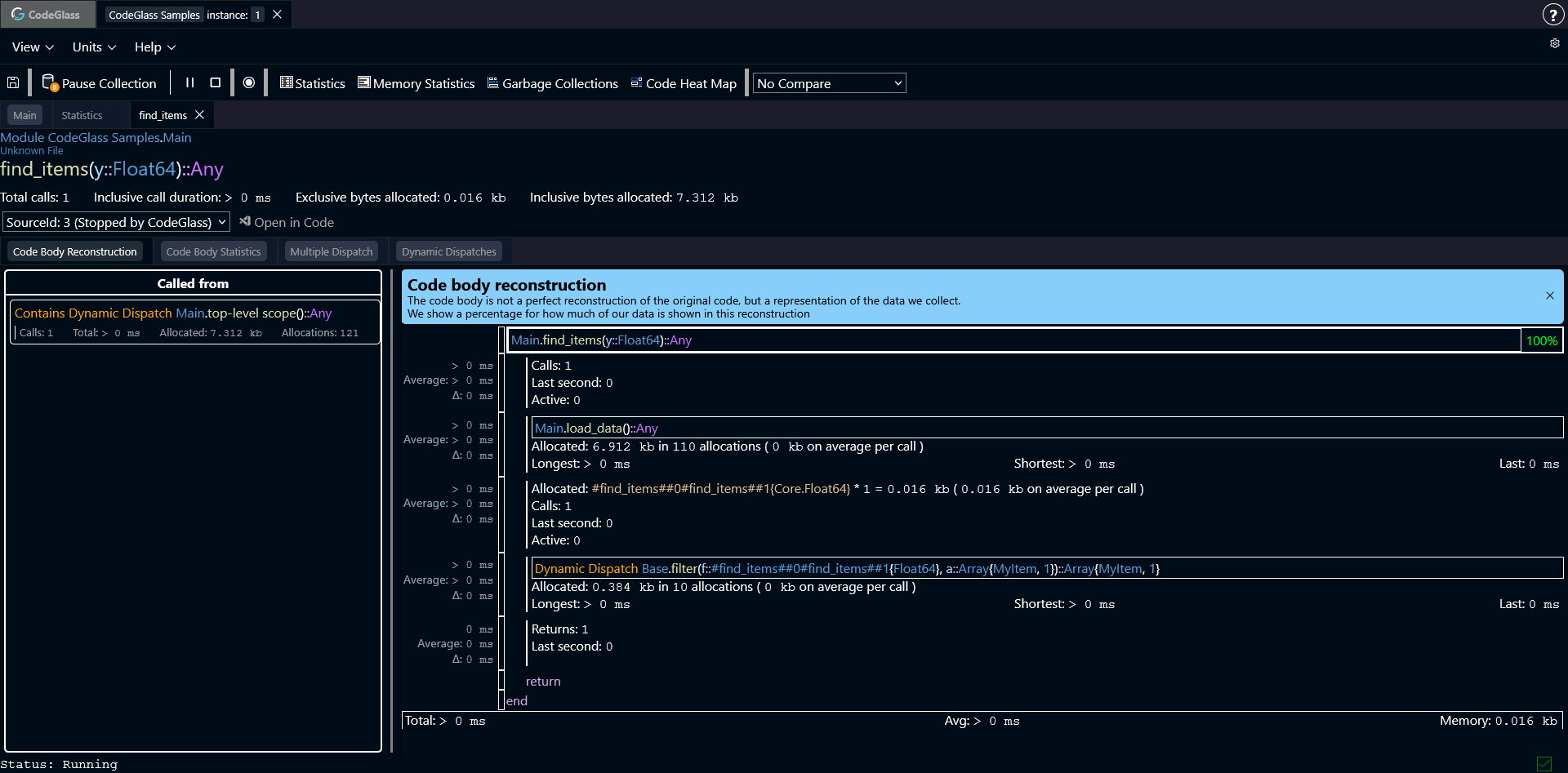 Find Items Function