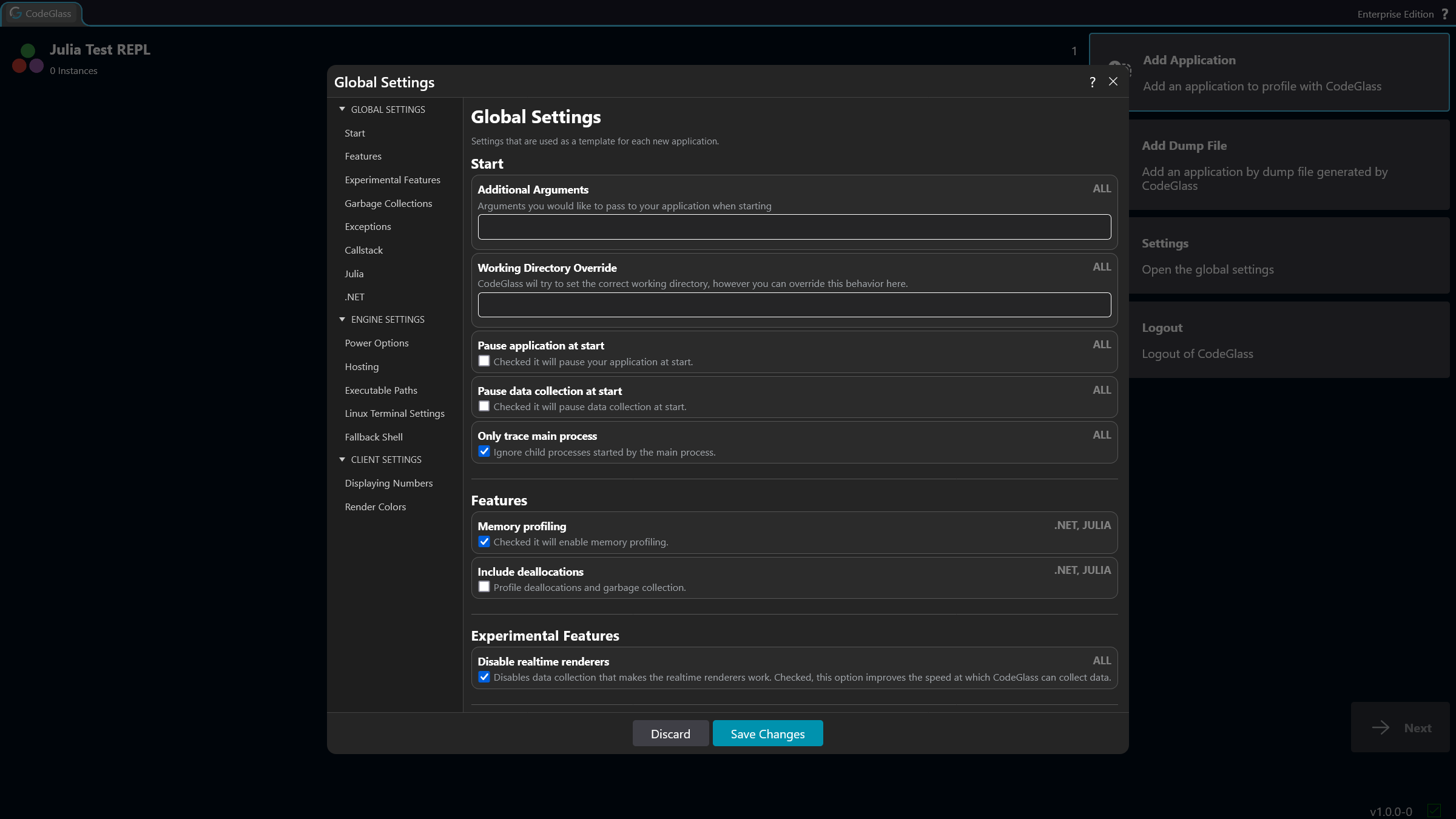 Global Settings