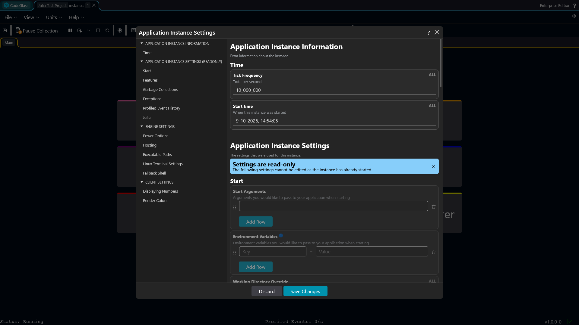 Instance Settings