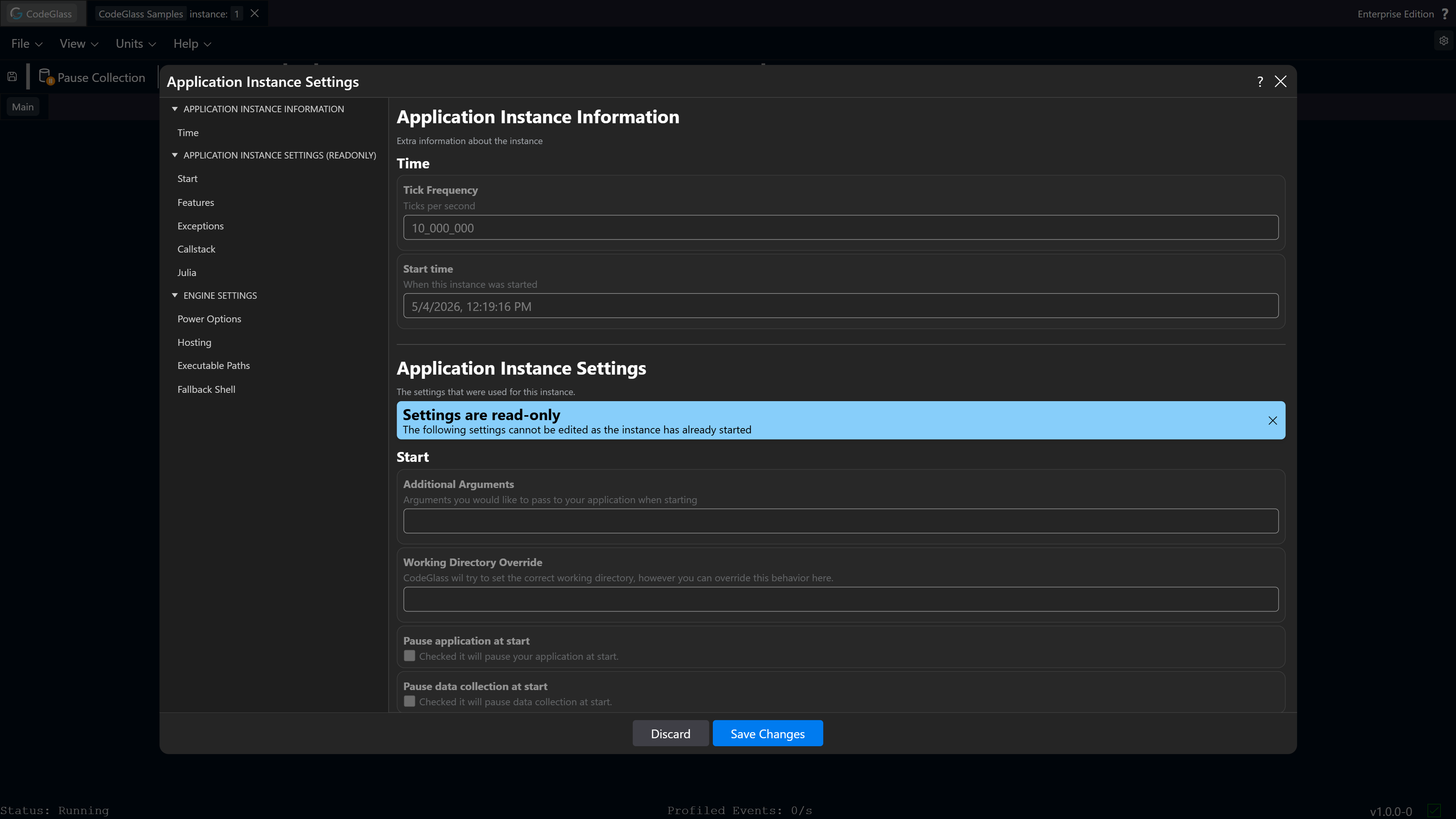 Instance Settings
