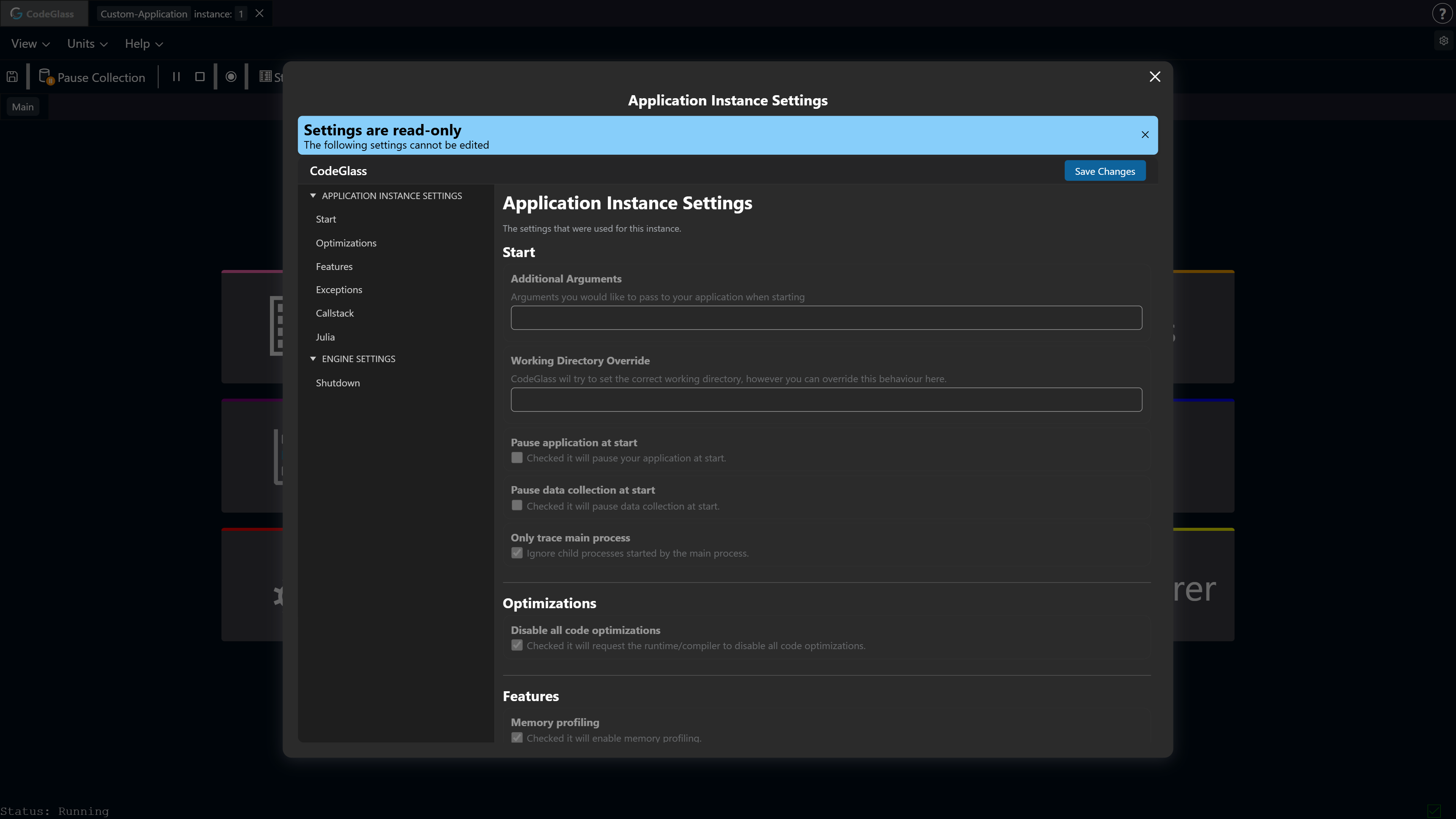 Instance Settings