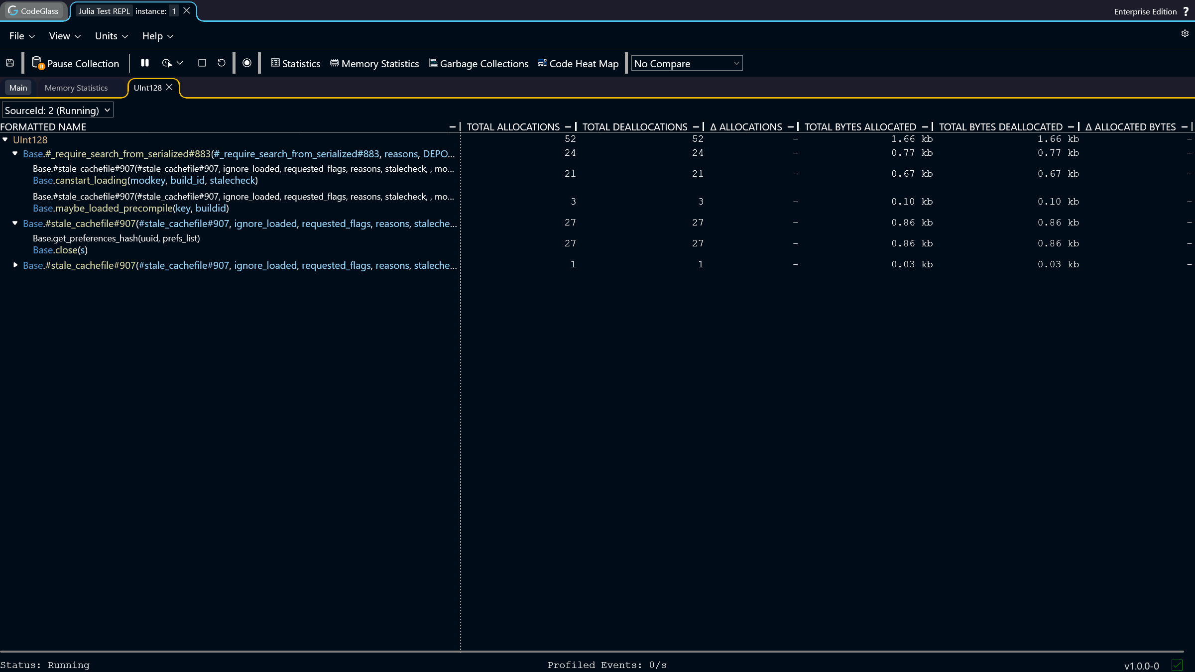 Memory Object Allocator Statistics