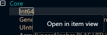 Memory Object Context Menu