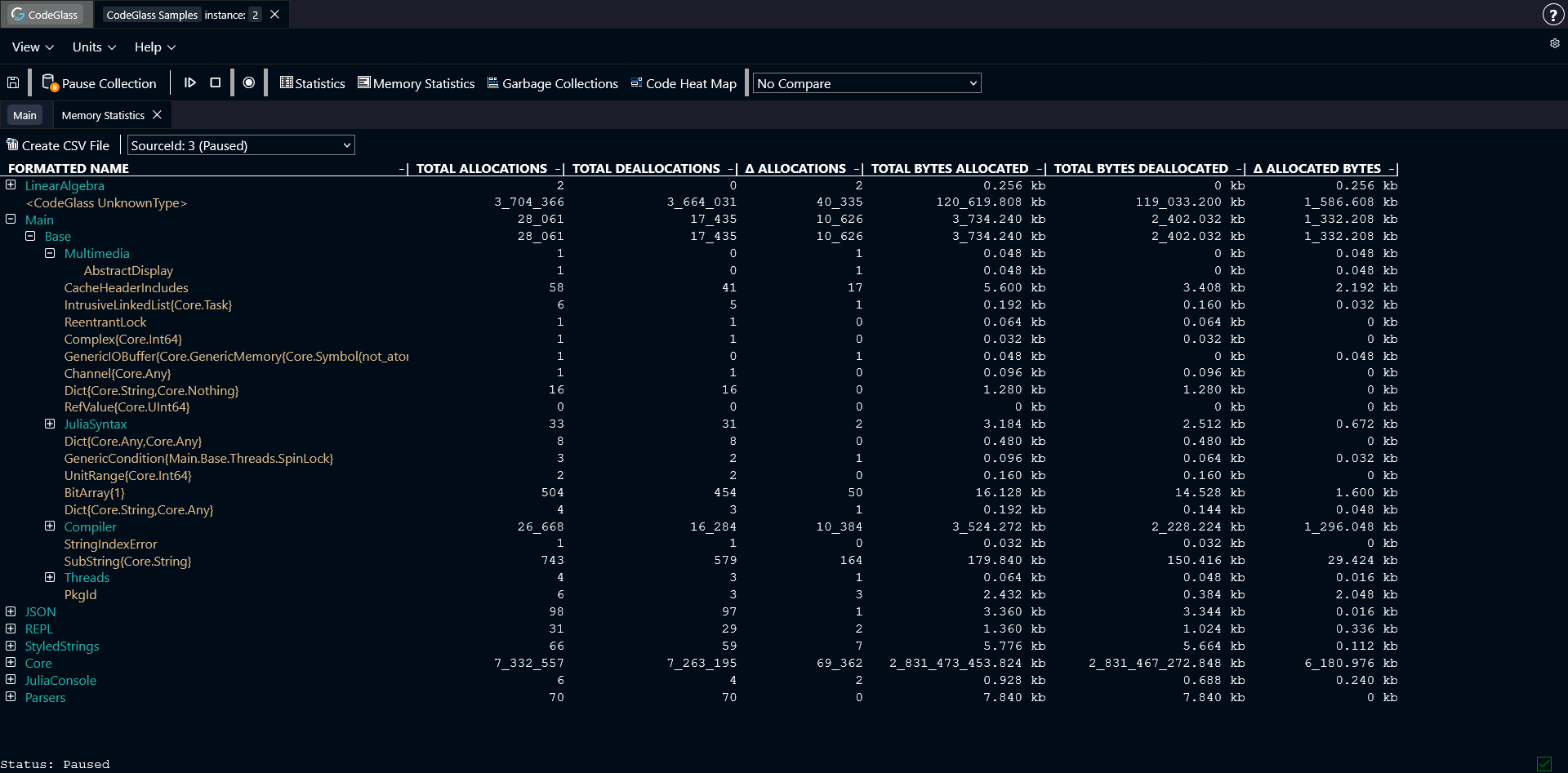 Memory Statistics