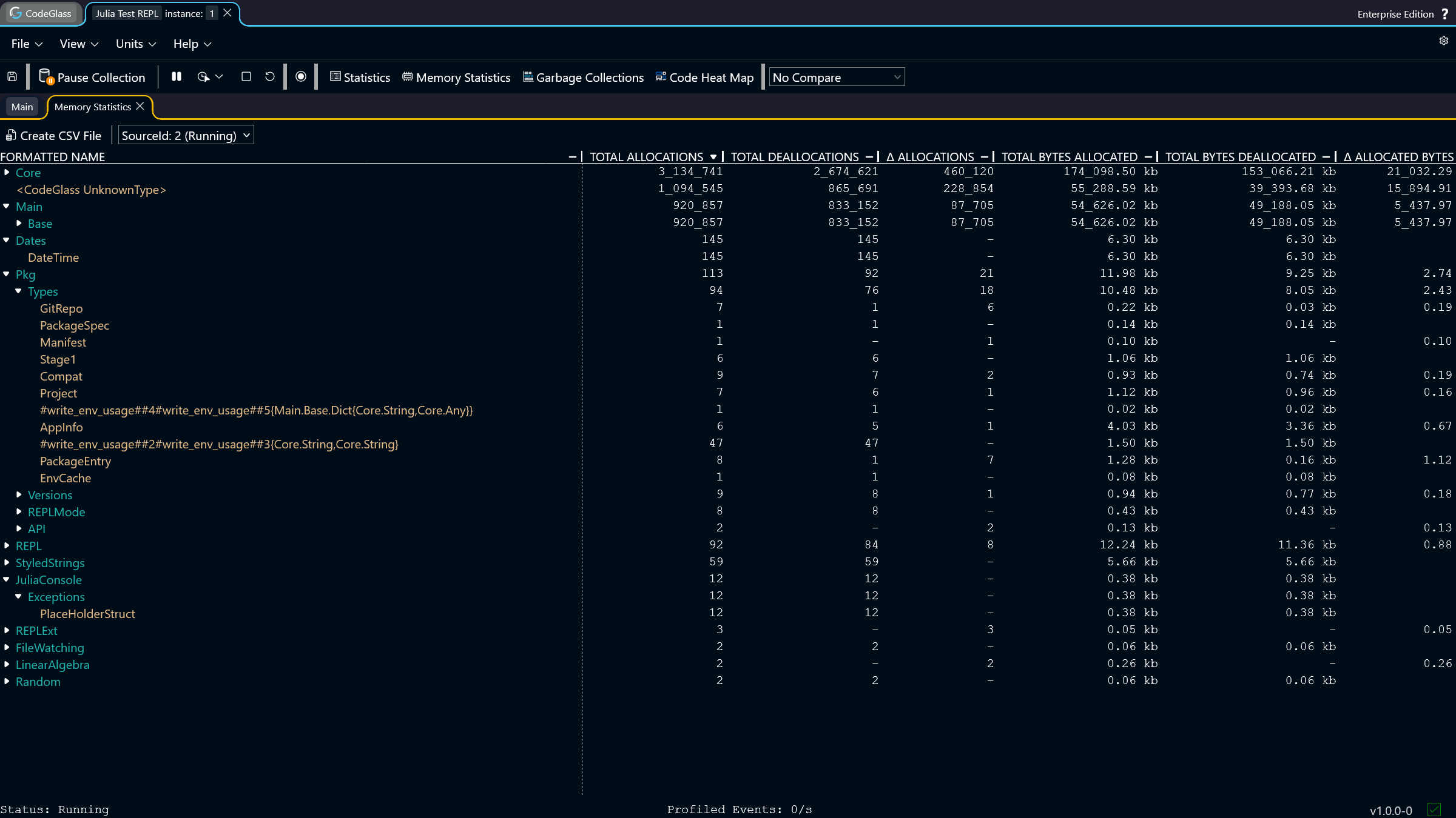 Memory Statistics