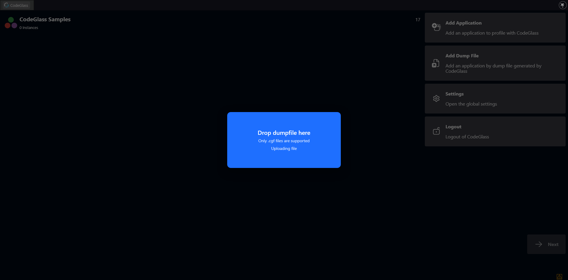 Uploading Dump file