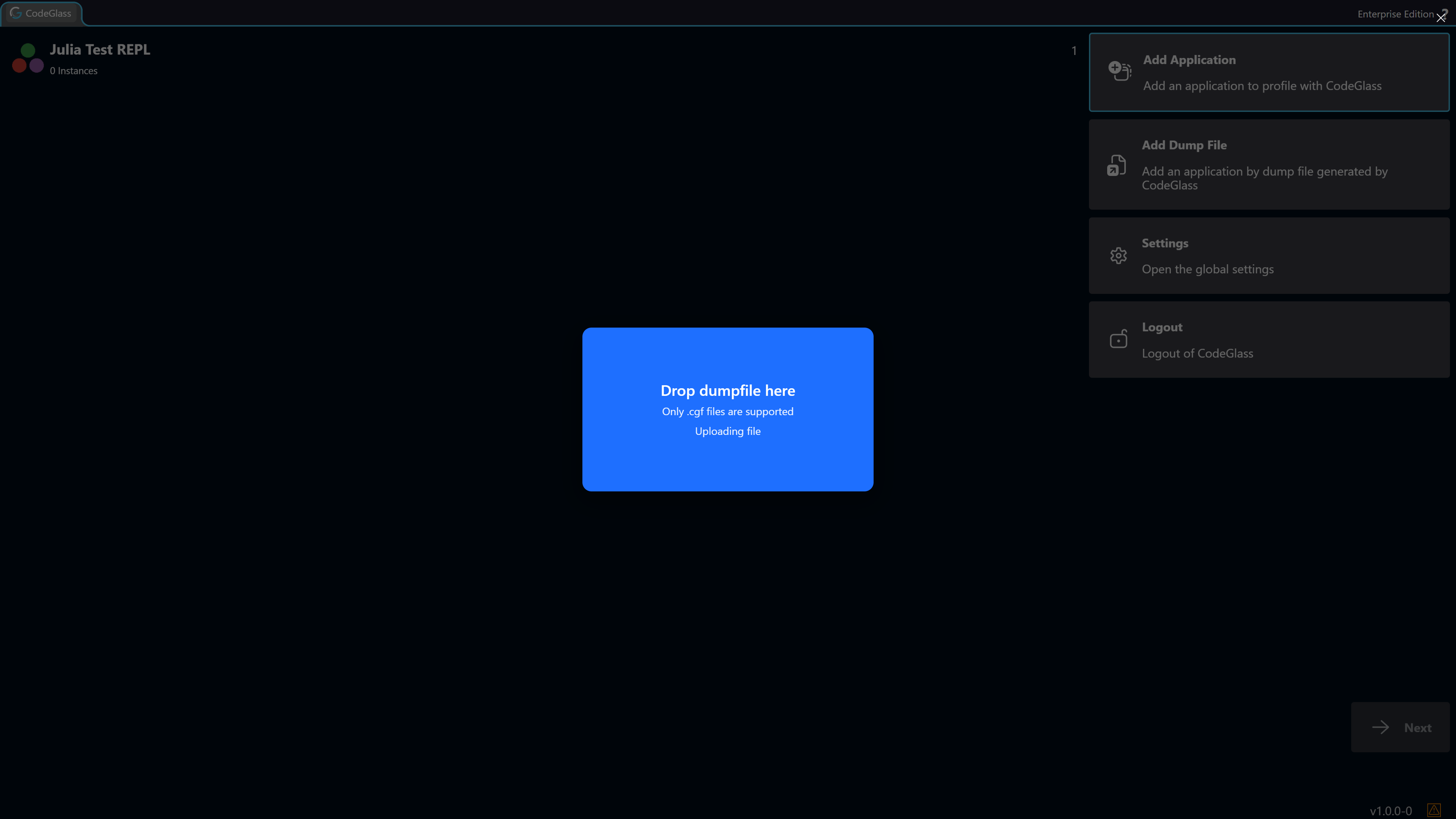 Uploading Dump file