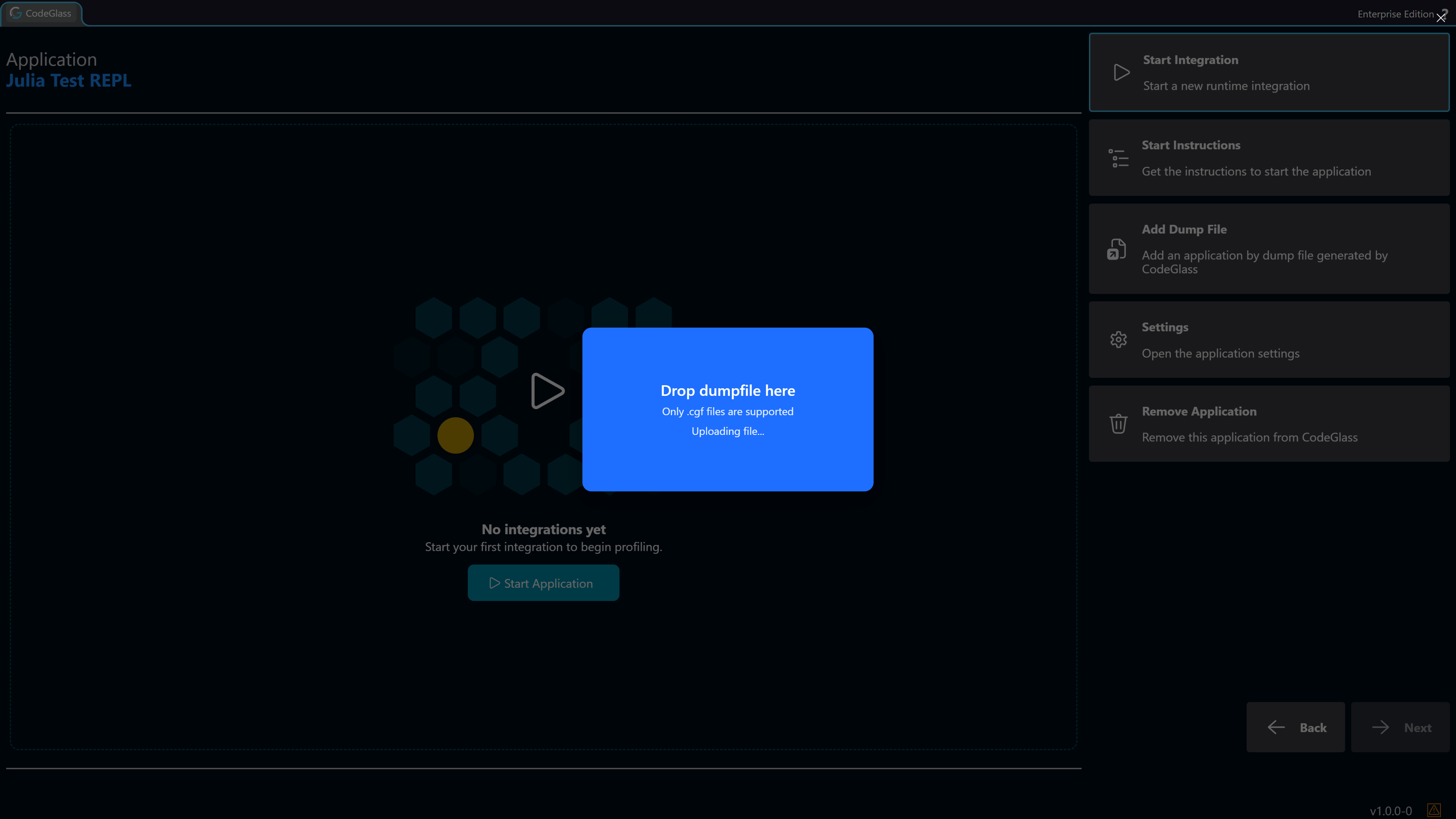 Uploading Dump file