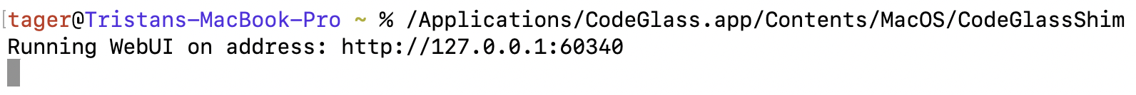 CodeGlass from Terminal